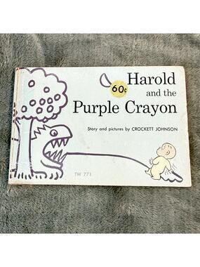 Harold and the Purple Crayon 1968 1st Print Scholastic Columbia Edition Johnson